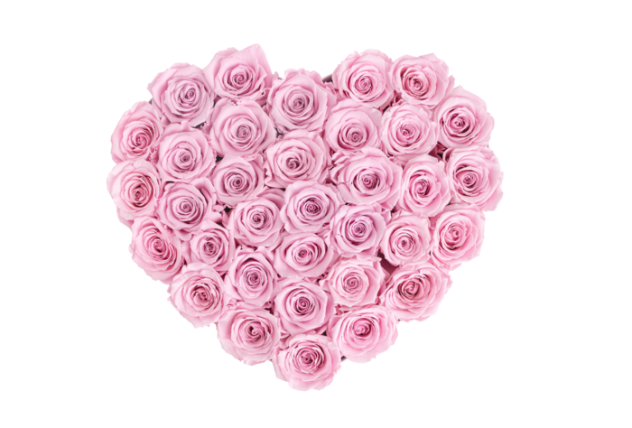 Цветочный букет в форме сердца